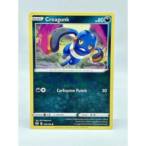 Croagunk 109/195 Silver Tempest Common Non Holo Pokemon TCG Mint‎ Unplayed - Picture 1 of 6